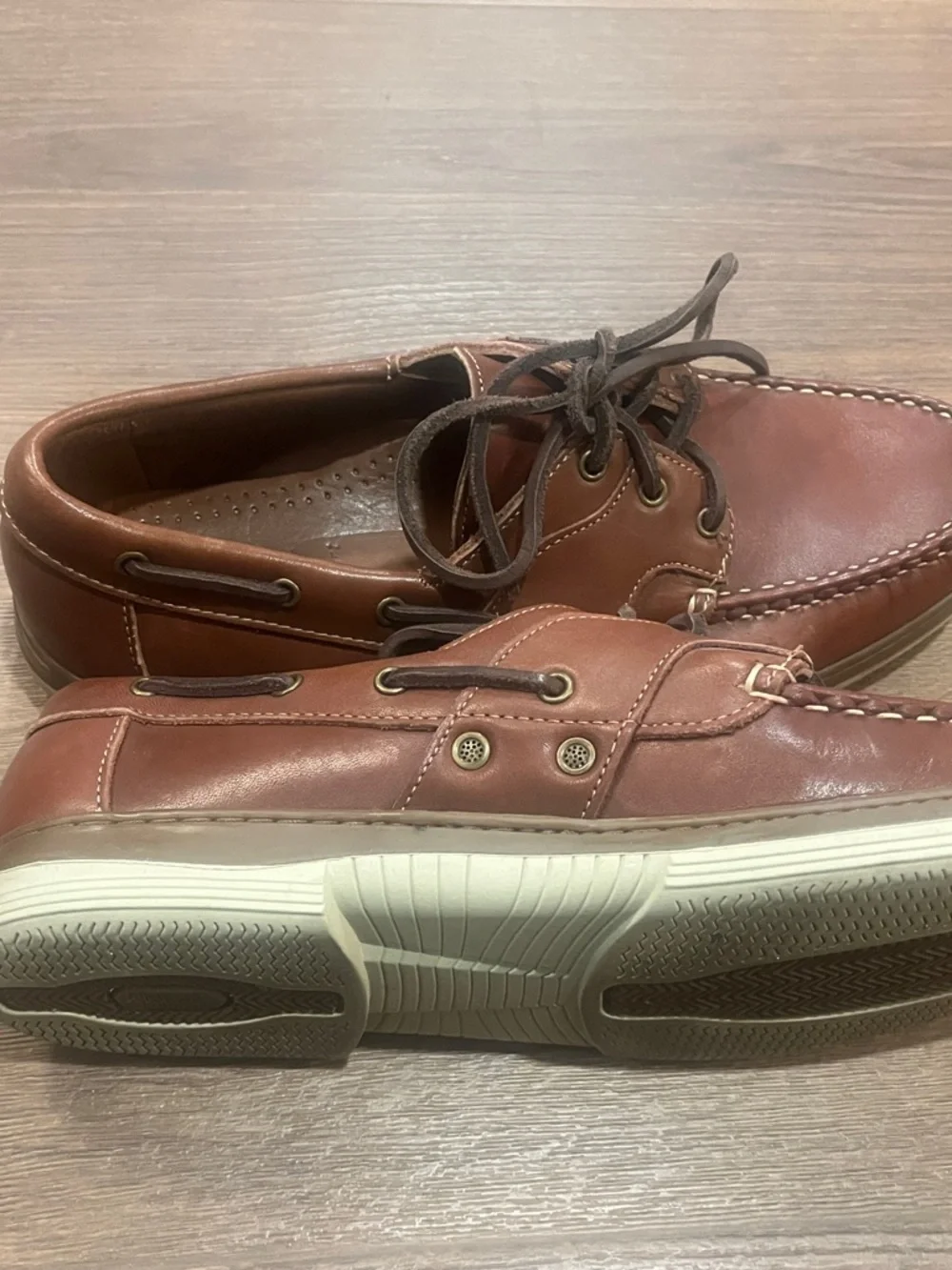 Allen Edmunds | Eastport brown leather boat shoes Men’s size 9 D summer EUC